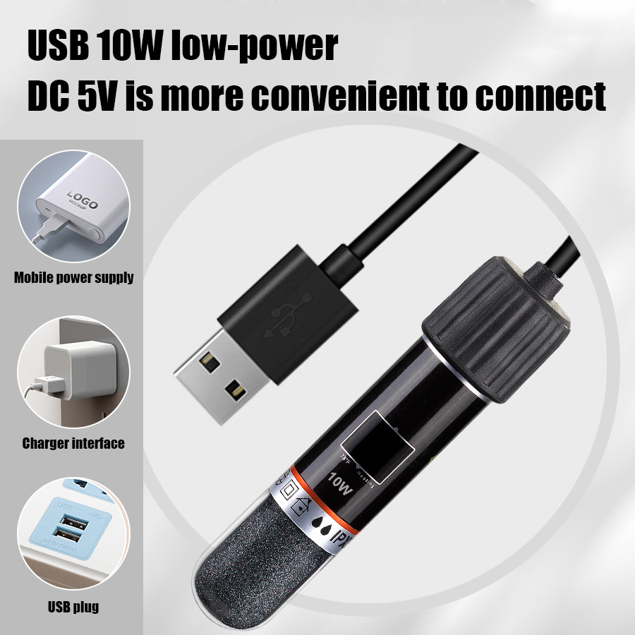 قضيب تسخين USB صغير لحوض الأسم - مراجعة Aquarium Fish Cold Water وسعره