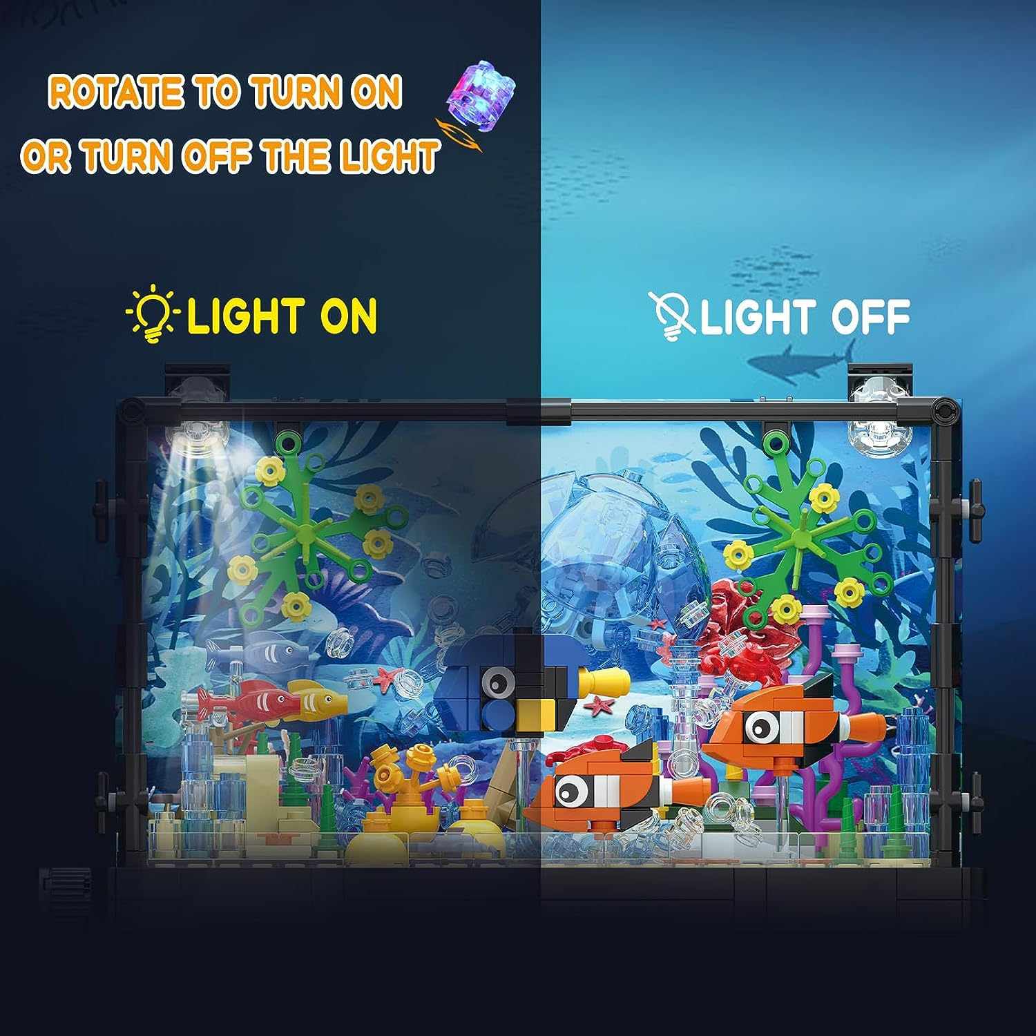 مجموعة مكعبات بناء حوض السمك ل - مراجعة Aquarium Fish Game وسعره