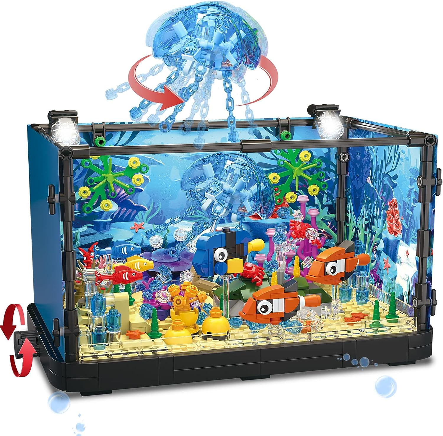 مجموعة مكعبات بناء حوض السمك ل - مراجعة Aquarium Fish Game وسعره