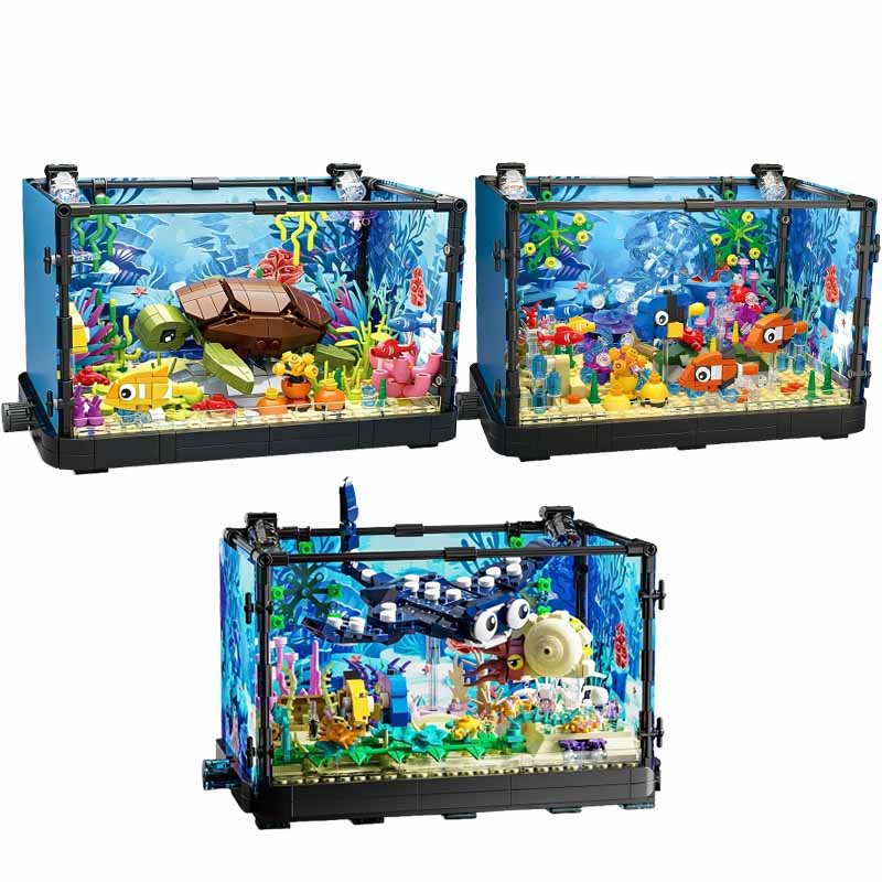 مجموعة مكعبات بناء حوض السمك م - مراجعة Aquarium Fish Game وسعره