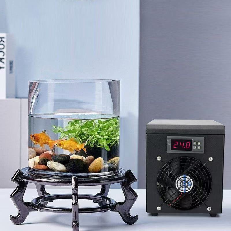 مبرد حوض السمك مع مضخة، شعار م - مراجعة Aquarium Fish Logo وسعره