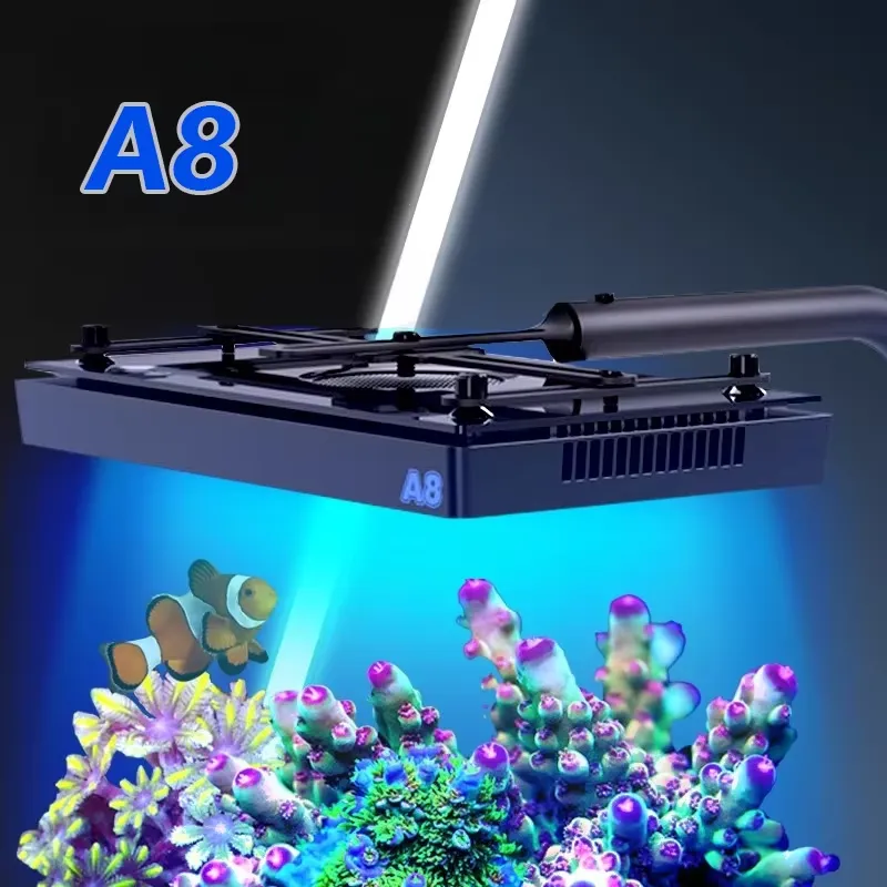 إضاءة LED للأحواض المائية A8SE - مراجعة Aquarium Fish App وسعره