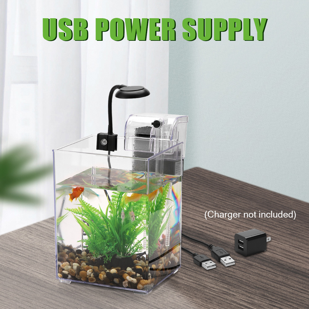 طقم خزان أسماك سطح مكتب USB لغ - مراجعة Aquarium Fish For Beginners وسعره